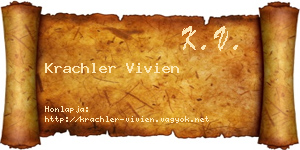 Krachler Vivien névjegykártya